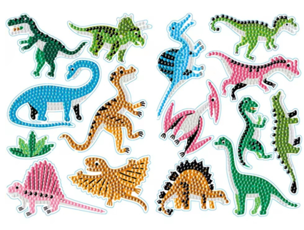 Diamond-Painting--2-Stueck-Aufkleber-Dinosaurier